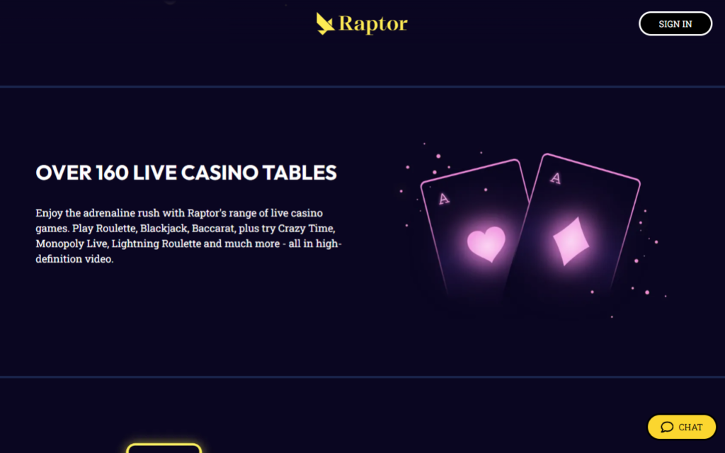 Raptor_casino_games_screen