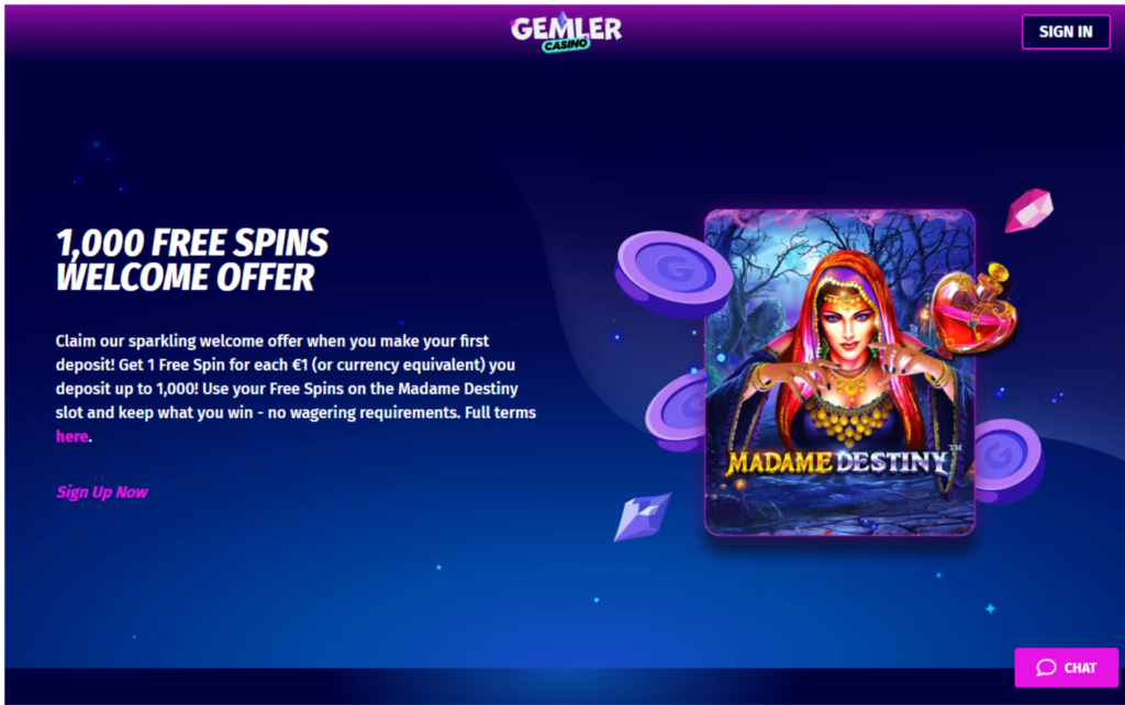 Gemler_casino_bonus_screenshot