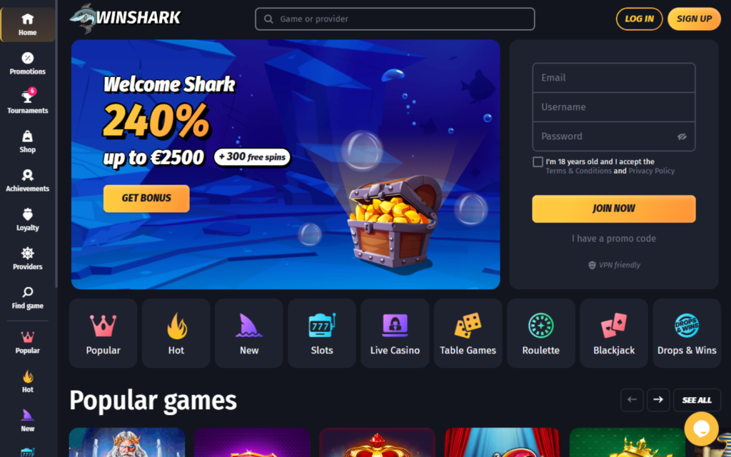 Winshark_casino_screenshot